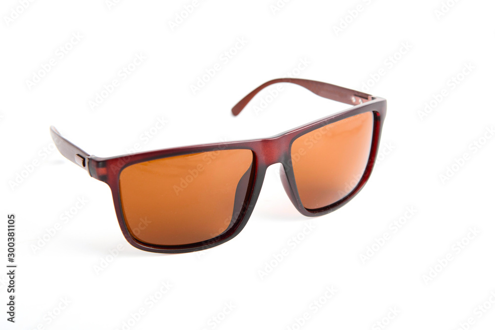 Sunglasses isolated against a white