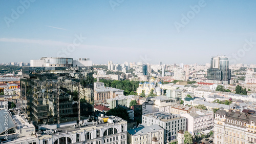Aerial view of a city center,kiev,ukraine