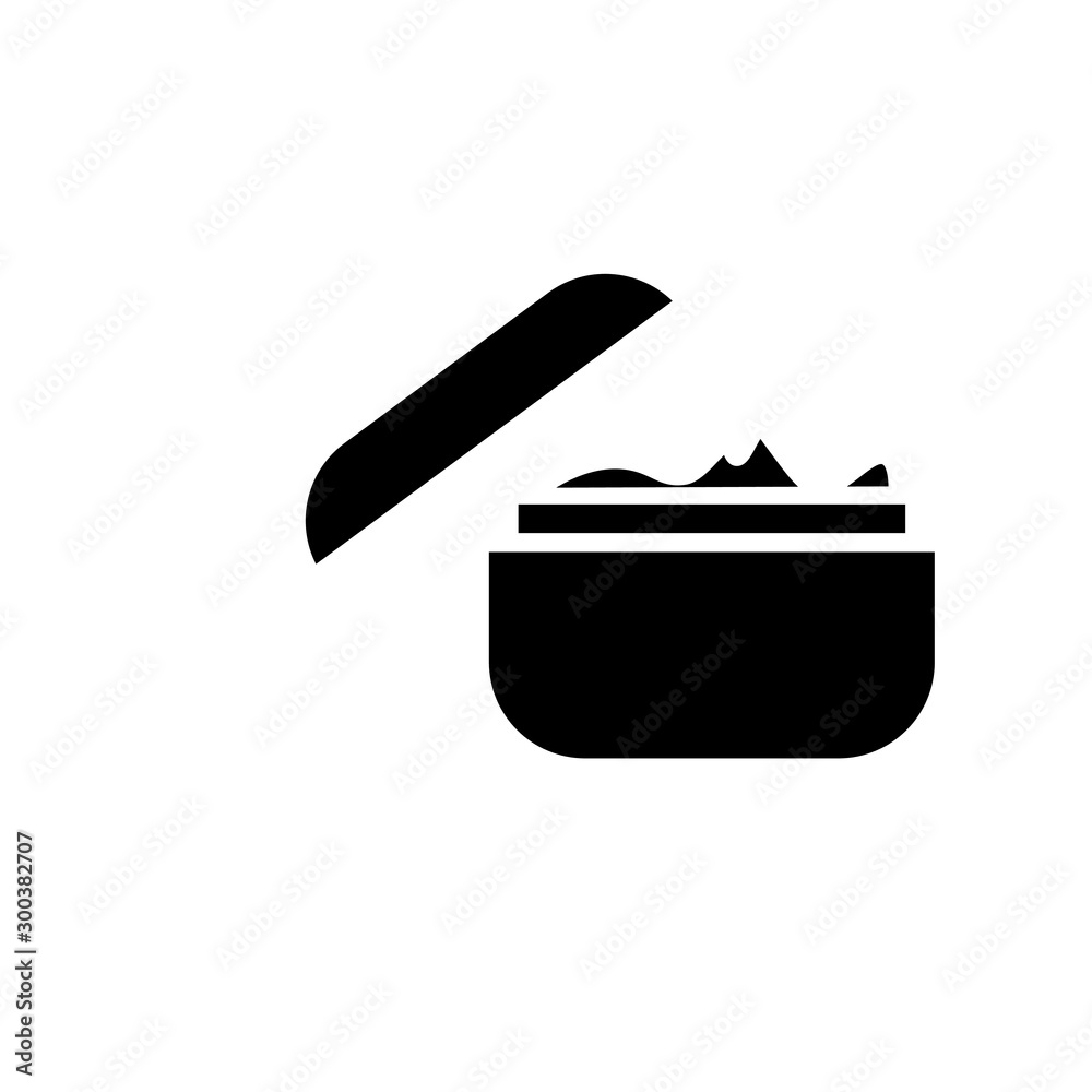 vector icon with beauty cream canister