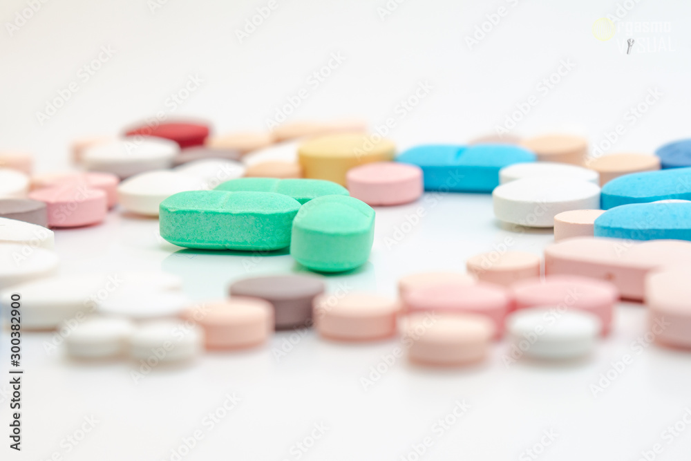 Drugs or medications on white background. Pills for human consumption. Drugs or medications on white background. Pills for human consumption.