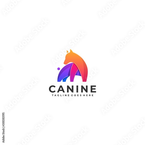 Dog Colorful Design concept Illustration Vector Template.