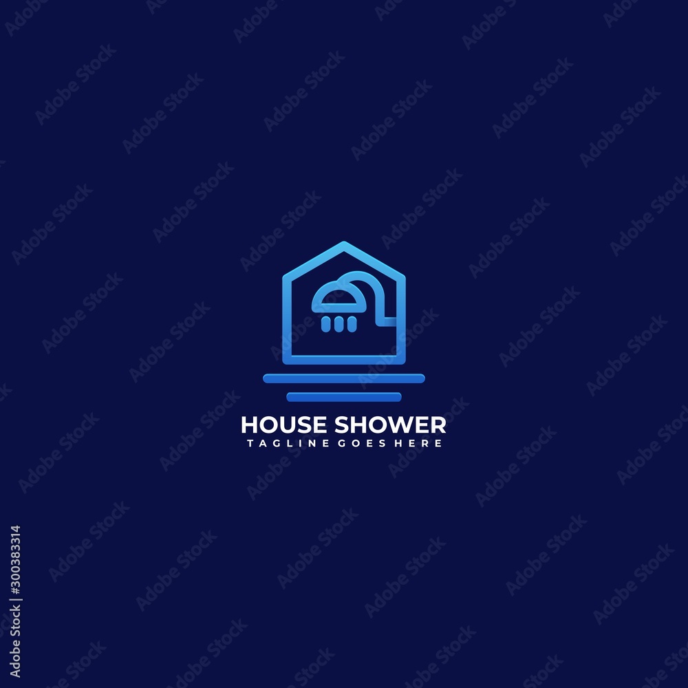 Home Shower Design Illustration Vector Template, Home Shower Design Illustration Vector Template,