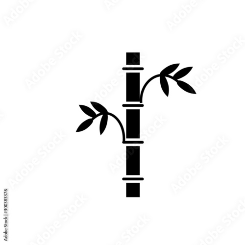 vector simple icon, shaped like a bamboo cane