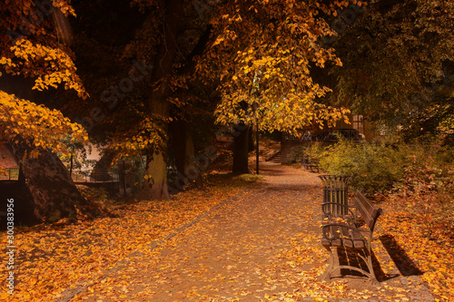 jesienny wieczór w Olsztynie na Warmii