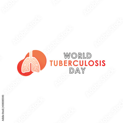 World Tuberculosis Day - Vector logo poster banner illustration of World Tuberculosis Day on March 24th. Lungs Health care awareness campaign. isolated on white background.