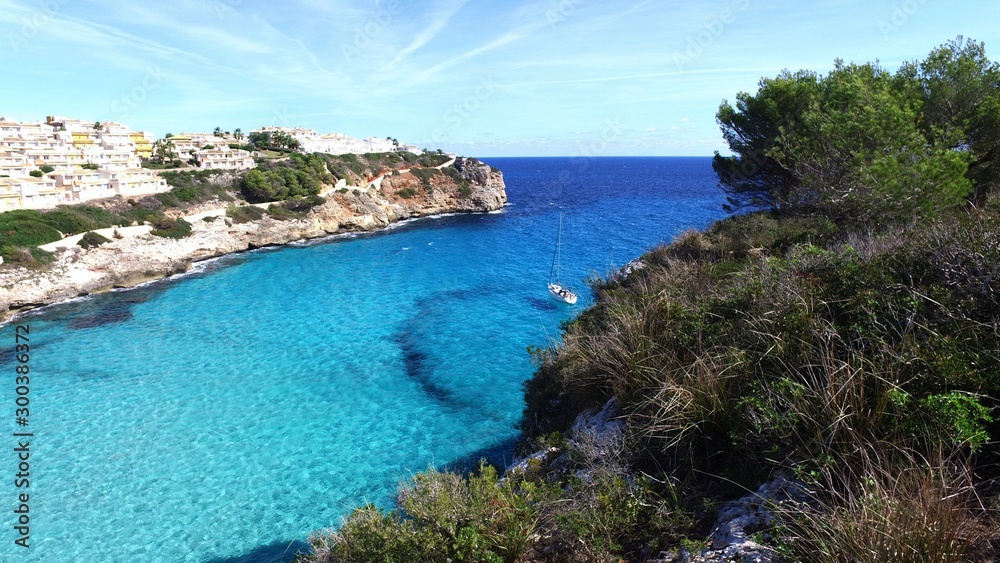 Beautiful blue coast. Majorca.