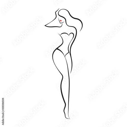 Woman in a swimsuit or lingerie