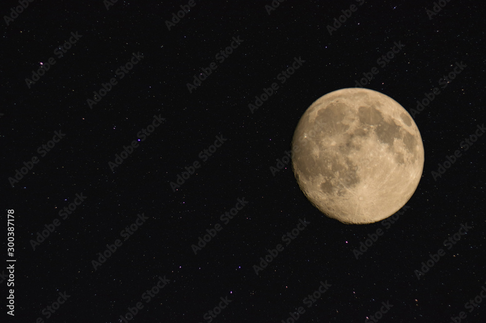 Fototapeta Nocne niebo i pełnia księżyca