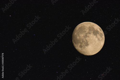 Night sky and full Moon