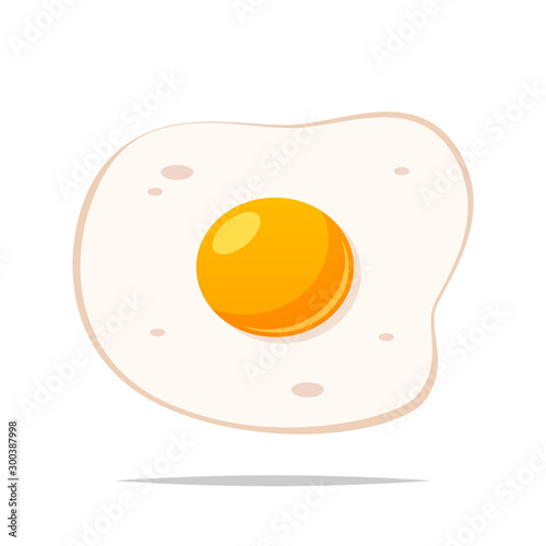 Fried egg vector isolated illustration