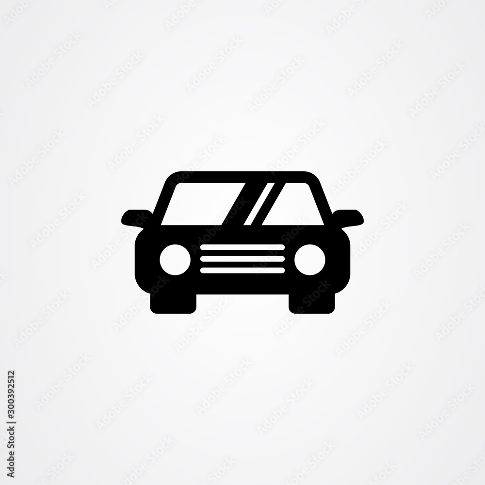 Car icon front view vector illustration.