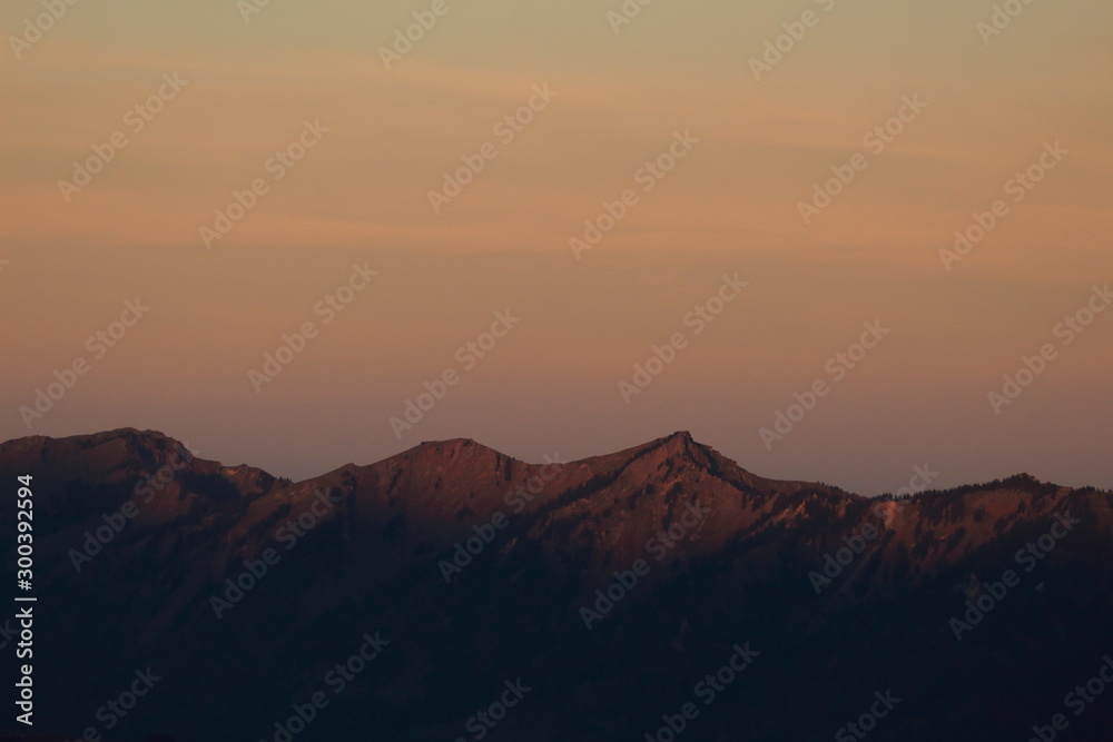 Nagelfluhkette bei Sonnenaufgang