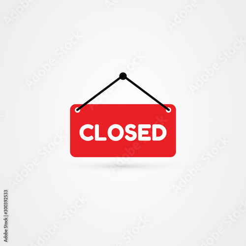 Closed sign icon vector design