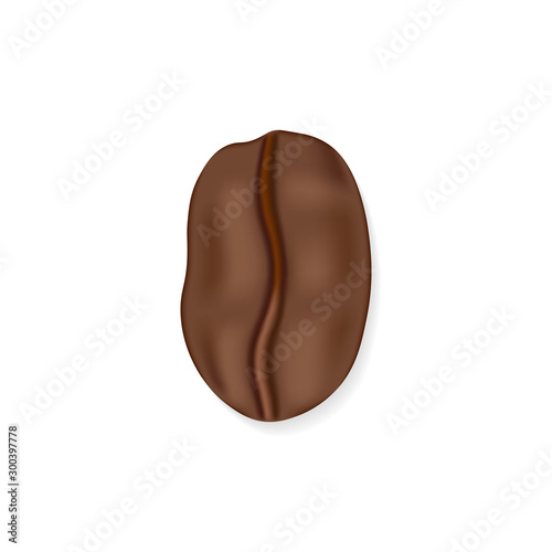 Vector icon coffee bean for cafe label, packing and emblem
