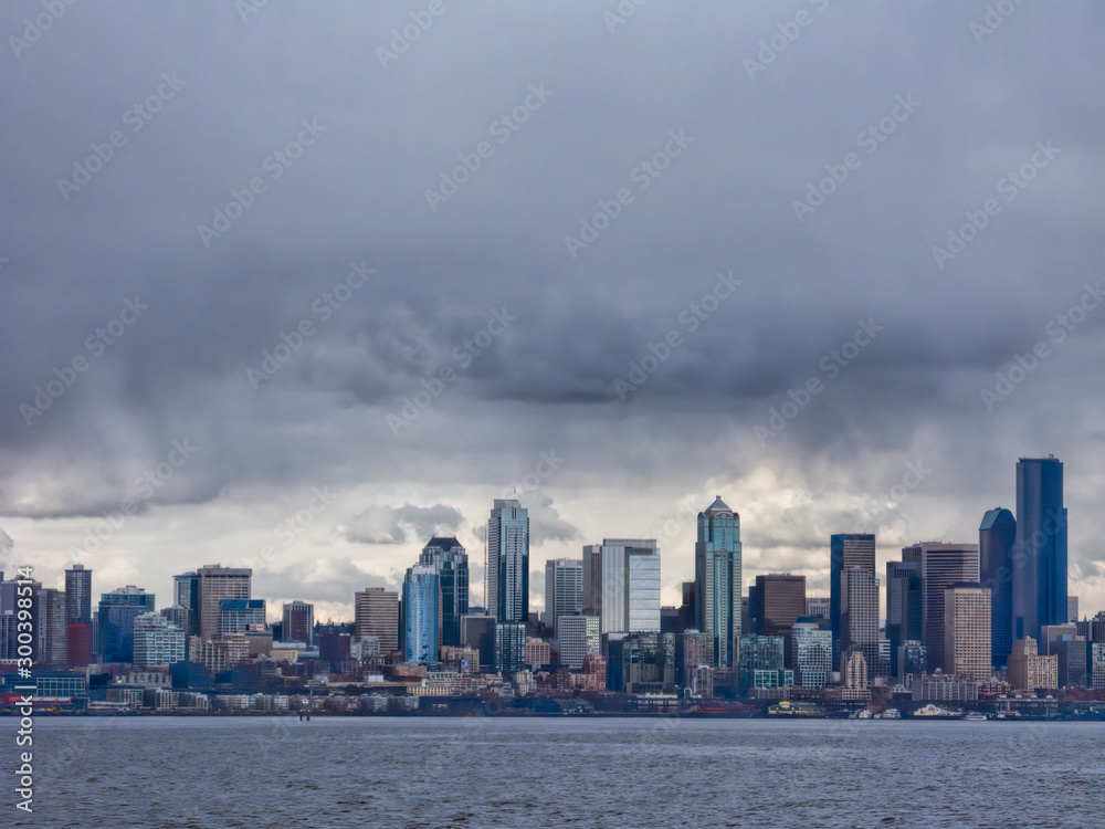 Seattle Skyline From Ferry