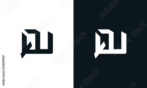 Unique abstract letter QU logo. This logo icon incorporate with two abstract shape in the creative process.