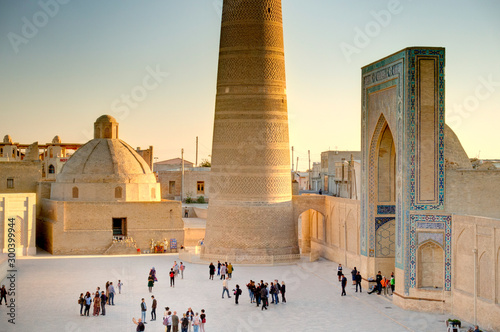 Bukhara, Po-i-Kalyan or Poi Kalan at dusk