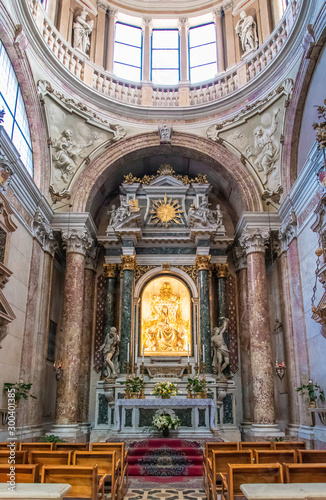 Holy Mary altar inside catholic church in Italy