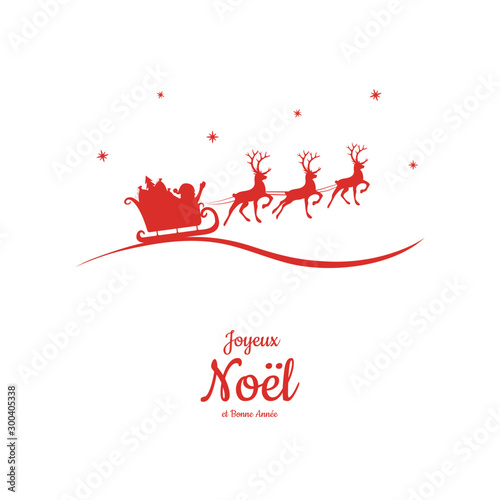 Joyeux Noel - translated from french as Merry Christmas. Vector