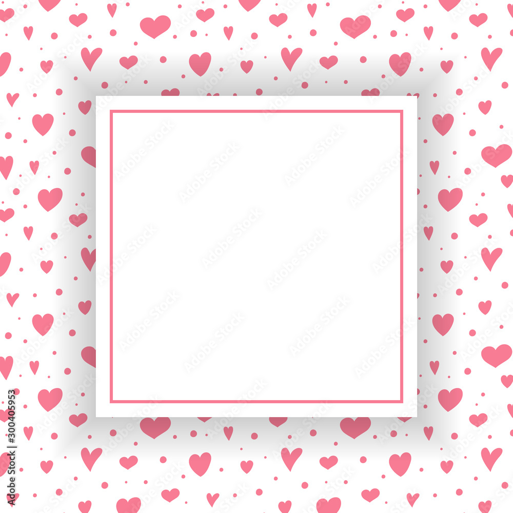 Cute hand drawn hearts - love concept. Mother's Day, Women's Day and Valentine's Day. Vector