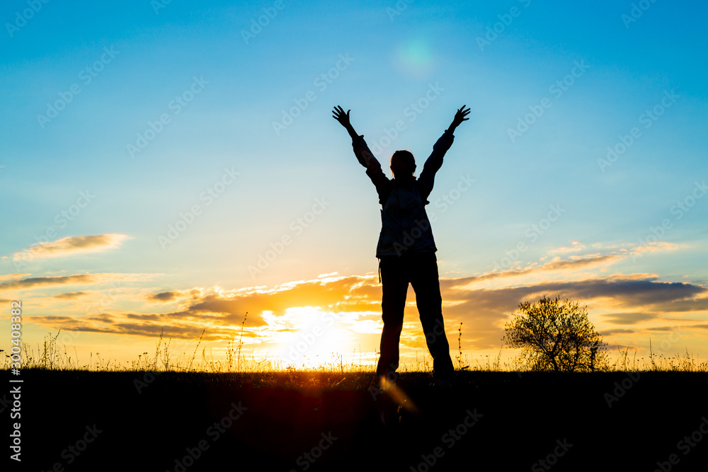 arms raised up above her head. arms raised up above her head.