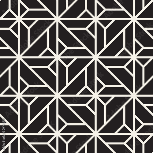 Vector seamless geometric pattern. Simple abstract lines lattice. Repeating elements stylish background tiling