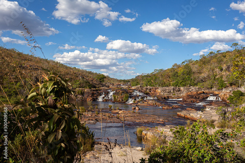 waterfall in the mountains chapada dos veadeiros