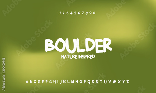 Boulder handwritten alphabet vector sans serif font design