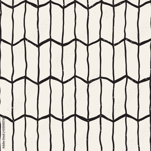 Vector seamless geometric pattern. Hand drawn abstract background. Doodle crossing lines texture.