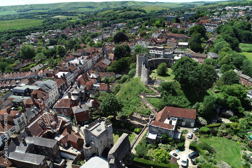 Slika na platnu Aerial views of historic Lewes, East Sussex.