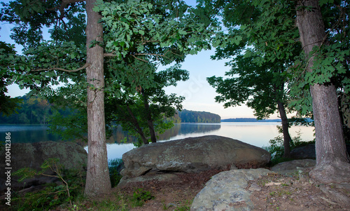 Boulders at Badin Lake photo