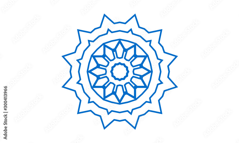 Isolated blue vector snowflake icon on white background Isolated blue vector snowflake icon on white background