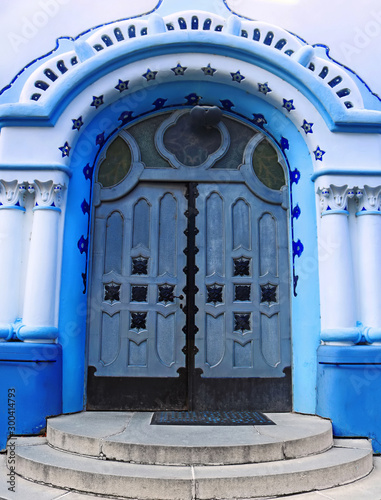 Door of the Hungarian Secessionist Catholic cathedral in Bratislava, Slovakia