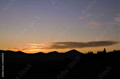  evening twilight in the mountains