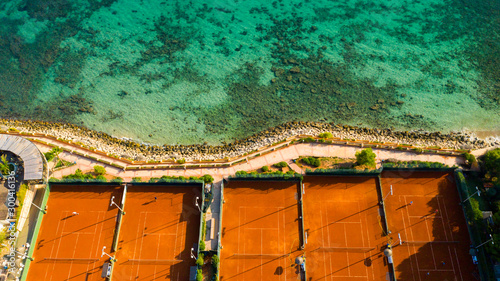 tennis courts by the sea Majorca Spain