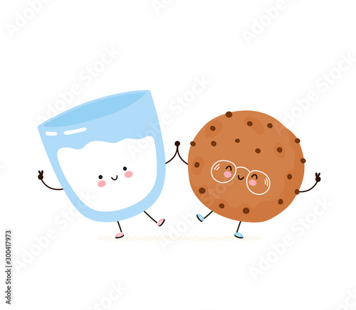 Cute happy smiling chocolate chip 