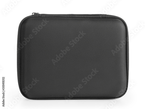 Small black case isolated with clipping path