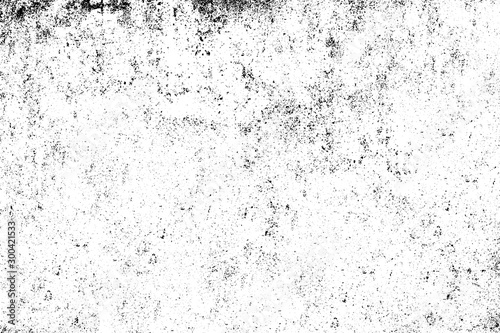 Grunge background black and white. Monochrome texture. Vector pattern of cracks, chips, scuffs. Abstract vintage surface