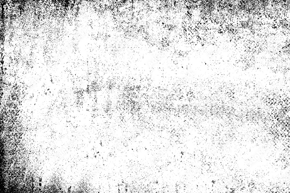 Grunge background black and white. Monochrome texture. Vector pattern of cracks, chips, scuffs. Abstract vintage surface