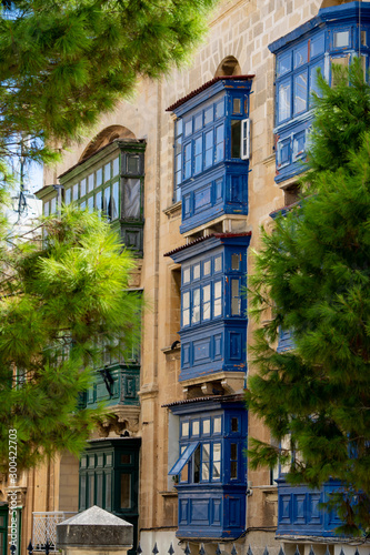 Traditional Malta colorful balconies 