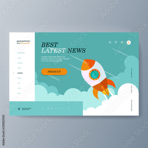 Business presentation brochure advertising the delivery of goods quickly and efficiently