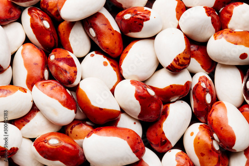 Close up of red coloured beans photo