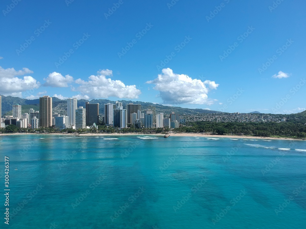 Fototapeta premium view of Waikiki 