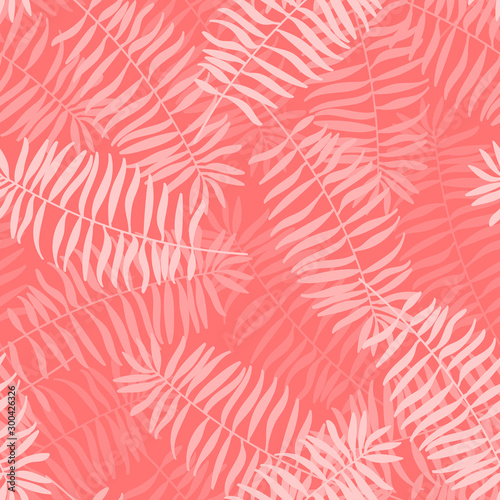 Vector seamless pattern from palm leaves