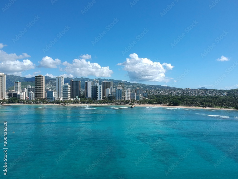 Fototapeta premium View of Waikiki beach 