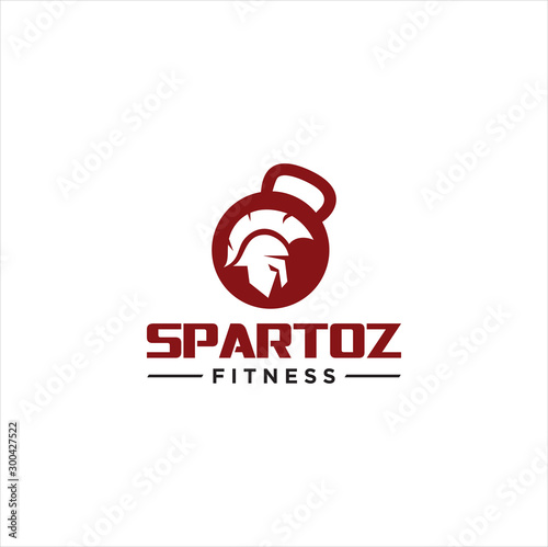 Spartan Fitness Logo Design . Gym SpartanLogo Vector . Fitness Logo . Bodybuilding Logo design inspiration . Ironclad Logo . warrior logo. photo
