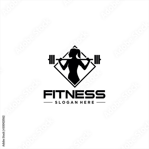 Fitness Center Logo . Sport and fitness logo Design . Gym Logo Icon Design Vector Stock