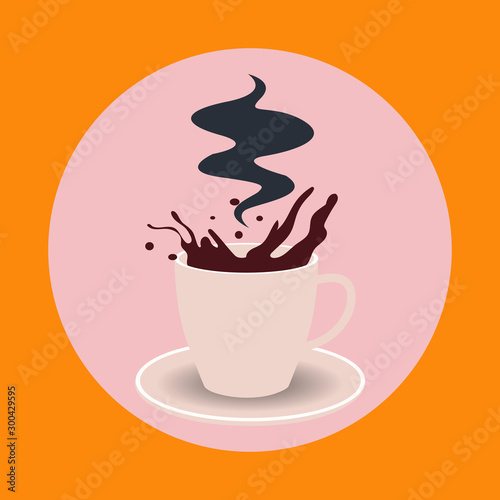 Coffee excellent drink always. Cool design. Colorful illustration