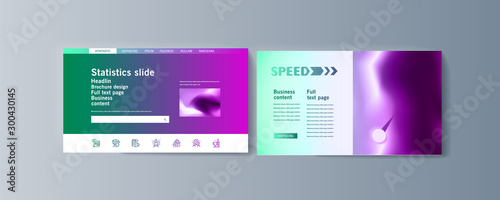 Set of brochures infographics for marketing the promotion goods and services on market
