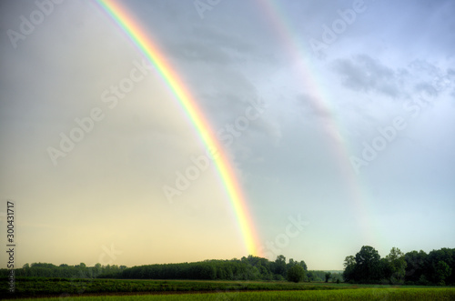 Stunning rainbow in Nova Rača (Municipality of Nova Rača, Bjelovar Bilogora County, Croatia)
